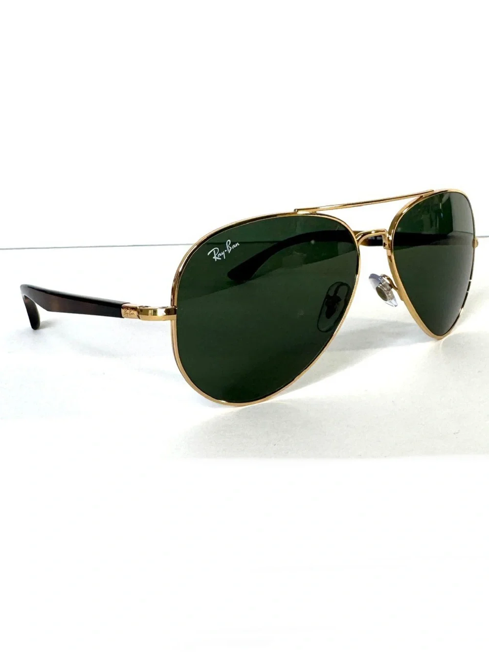RAY BAN RB 3675 Sunglasses NEW Arista Gold / Green Made in Italy